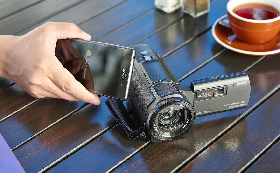 Kabellos mit einem Sony-Handy die Kamera steuern.