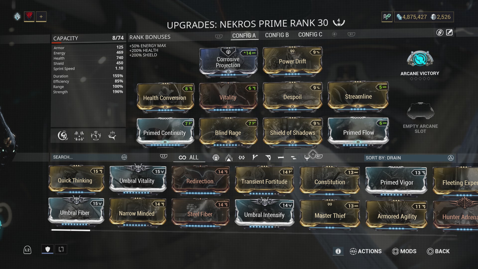 Warframe Oberon Prime Nekros Prime Vault